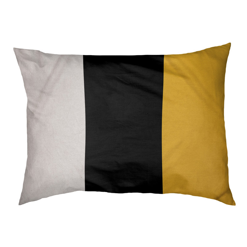Coussin Detroit, Black Middle/Gold, Medium (28" W x 18" D x 6" H)