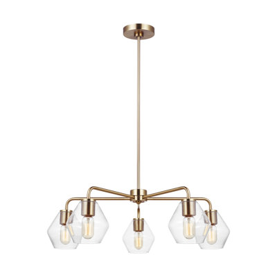 Lustre linéaire Spoutnik à 5 lumières Rooks