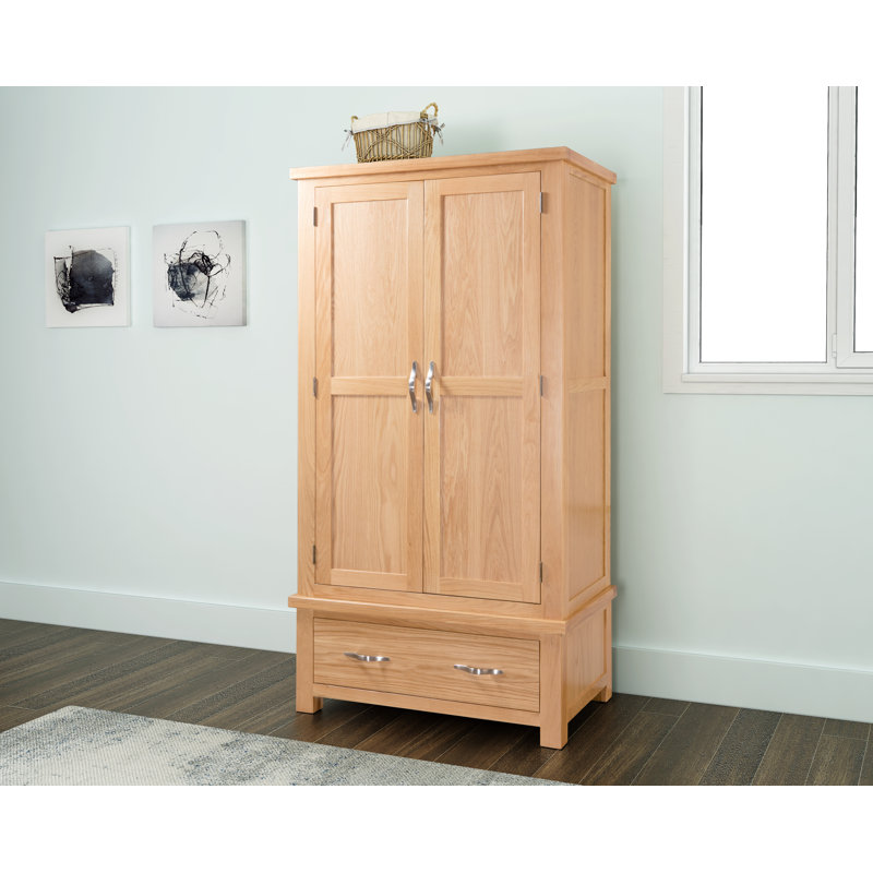 Aponte 2 Door Solid Wood Wardrobe