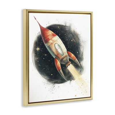 Journey To Space Rocket Floating Frame, design by Ray Powers