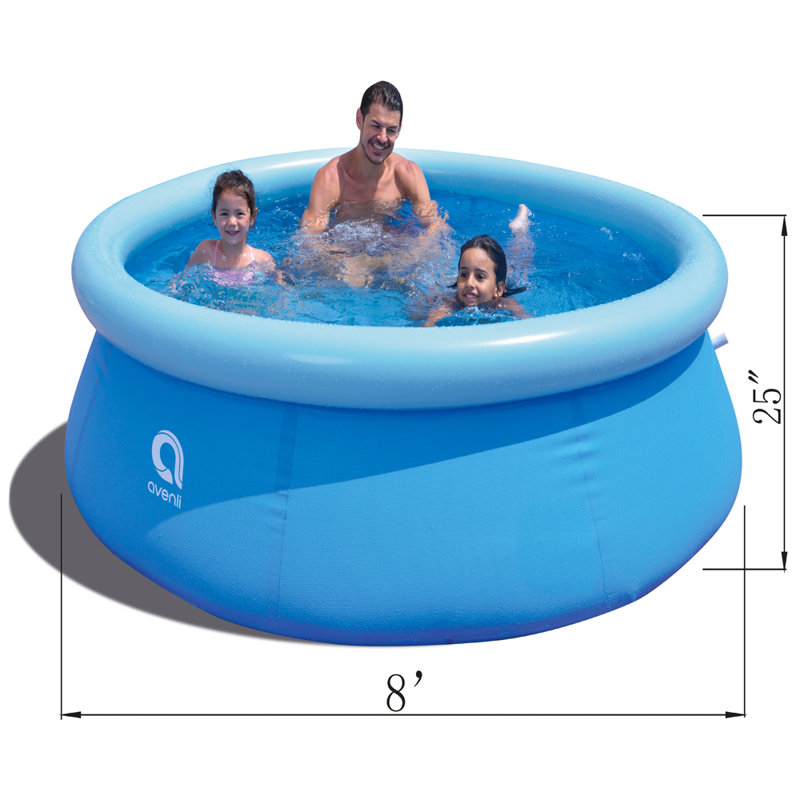 Blue and Pineapple Inflatable Round Above Ground Swimming Pools