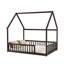Lits sécuritaires pour lit double, structure de maison en bois de pin, chambre d'enfant de ferme