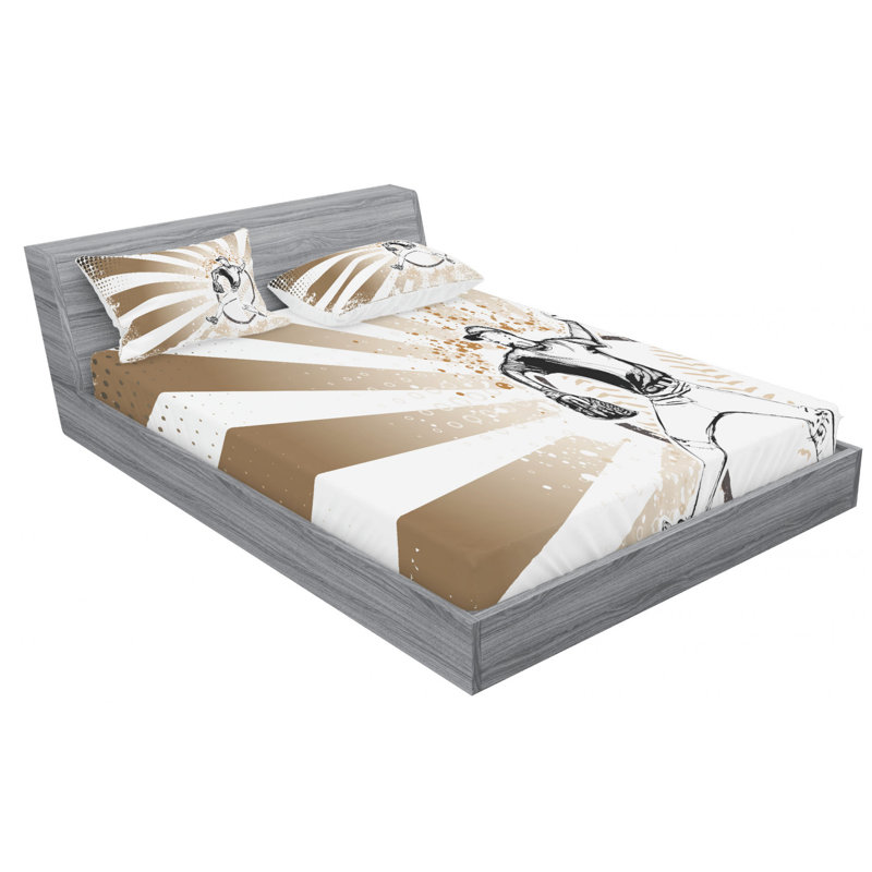Baseball Microfiber Sheet Set, Queen Sheet Set + Fitted Sheet + 2 Pillowcases