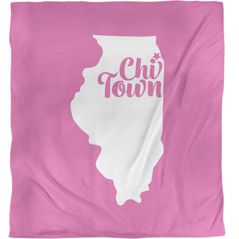  Housse de couette simple Chi Town, Housse de couette simple TG, Rose, Polyester brossé