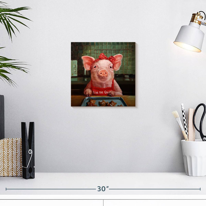 Brampt Gingerbread Pigs, 10" H x 10" W