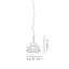 Novecento Suspension M Crystal Striped Glass Glossy Chrome E26 Ul-990588421-990588422-990588420
