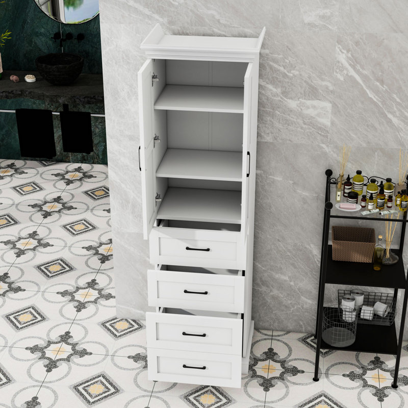 Armoire de rangement en bois avec beaucoup de rangement et portes à fermeture en douceur