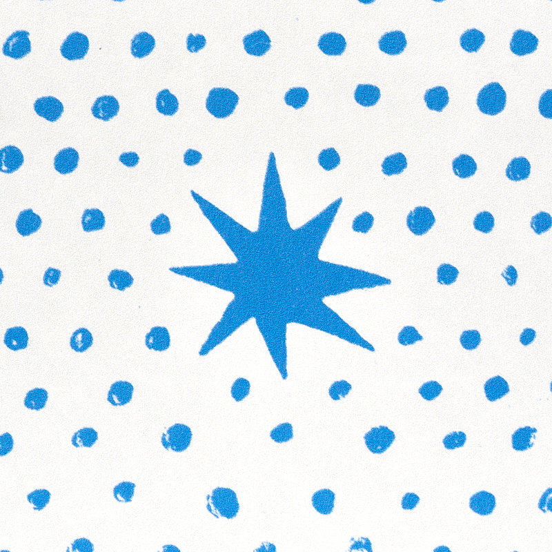 Papier peint Schumacher x Molly Mahon, Bleu
