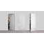 Porte invisible pleine avec poignée Planum 0010, apprêt argent, cadre invisible 30 po x 80 po, ouverture extérieure à droite, cadre argenté, charnières dissimulées, poignée de verrouillage, armoire moderne, portes en bois sans cadre-95063615-95063626-95063611