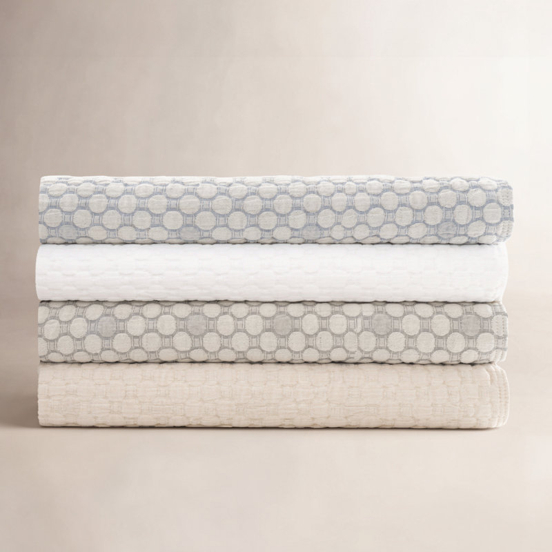 Lodi Matelasse Coverlet, King Coverlet, Sand