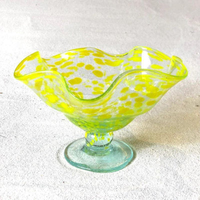 Ciyana Handmade Glass Metal Decorative Bowl - Set of 1
