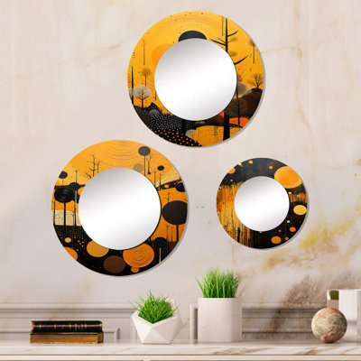 Menekse Metal Round Mirror