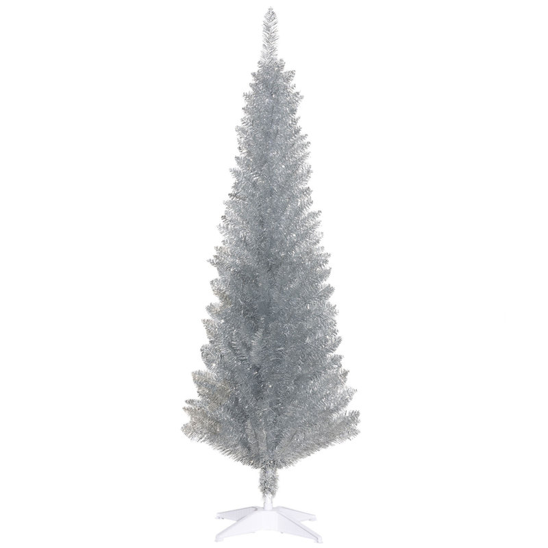 Arbre de Noël artificiel 5 pi HOMcom, H 5 pi, Blanc