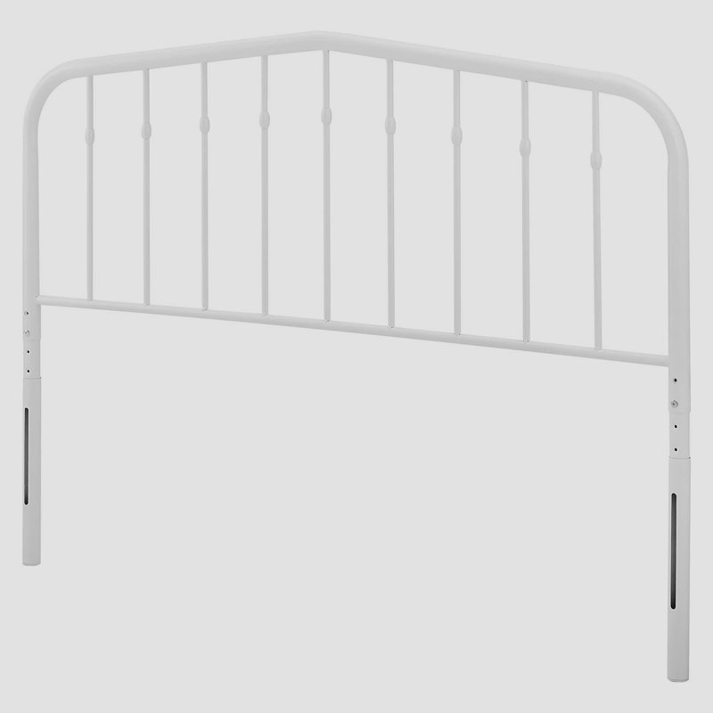 Lennon Metal Headboard, White, Full
