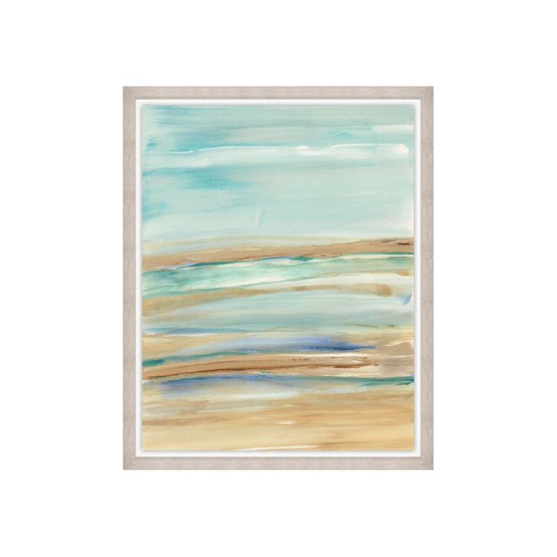 Pelagic Disques II par Elena Carlie - impression, Image au pinceau gel, H 38 po x l 30 po x P 1,5 po