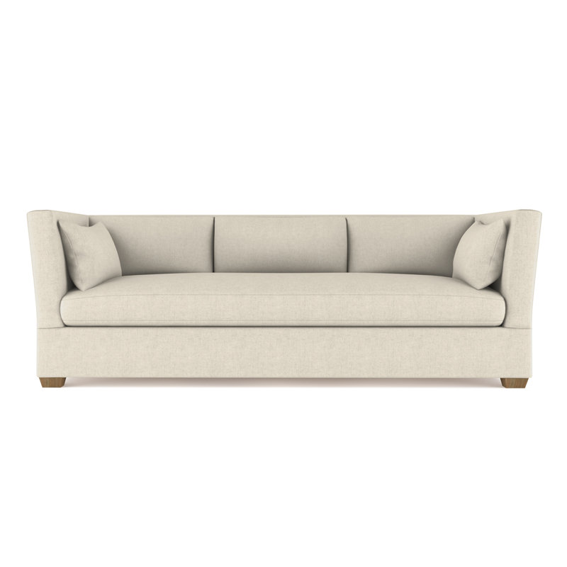 Canapé Rivington, Huître de lin Box Weave, H 31 po x l 108 po x P 37 po, Ébène