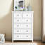 Armoire 6 tiroirs pour le salon - blanc, rangement spacieux et design élégant 6 commodes blanches