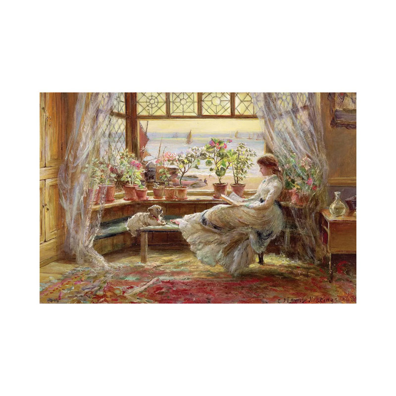 Reading By The Window, Hastings by Charles James Lewis - Wrapped Canvas Painting, 101.6 cm H x 66.04 cm W x 3.175 cm D