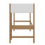 Lit mezzanine simple avec bureau, lit superposé en bois d'hévéa avec échelle et garde-corps, tête / pied de lit rembourré Boucle, petit espace, naturel