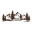 Montagne, pin, silhouette, paysage, paysage moderne, abstrait, décoration murale, décoration suspendue, décoration murale en métal-124839922-124839924