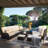 Rectangular Wood Wicker Outdoor Dining Table , 55'' in. W 25.9'' in. D
