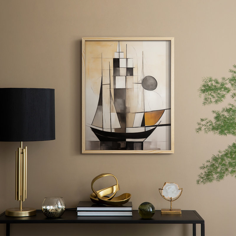 NAUTICAL Series CCCCLXXIX - Impression encadrée de qualité supérieure - Prêt à être accroché - Aucun clou requis