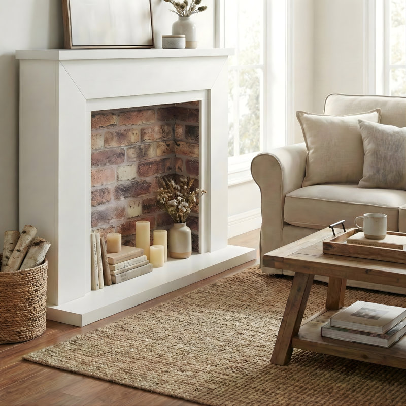 Farlington Fireplace Surround, White, Trad