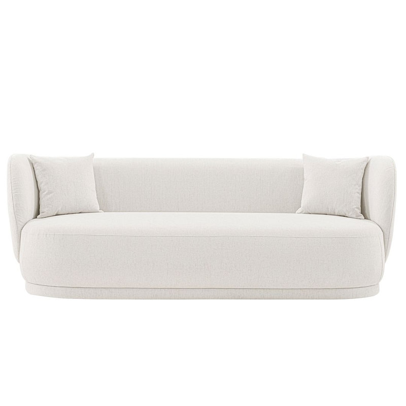 Siri 92.52'' Sofa, Cream 100% Linen