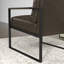 Fauteuil d'appoint en cuir végétalien vintage avec dossier amovible de 24,6 po de largeur Achilina-1187892838