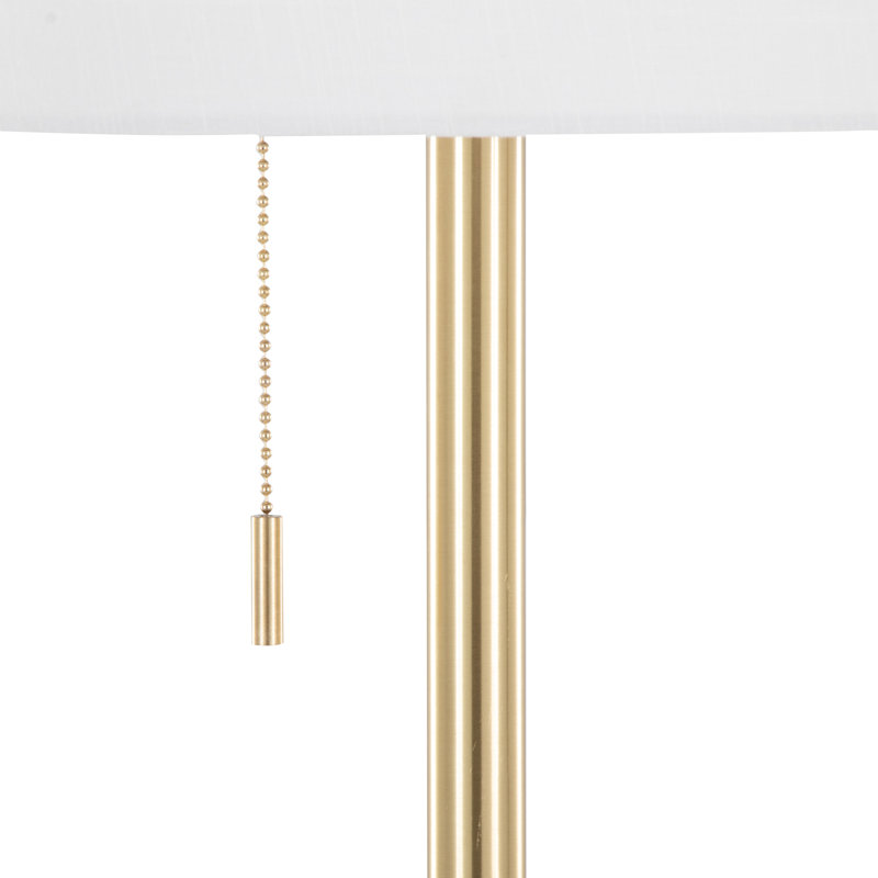 Lampe sur pied contemporaine en métal, Doré