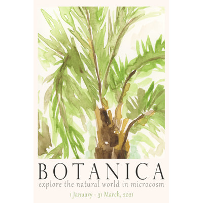 Tanzy Botanica Exhibition Poster II by June Erica Vess - Wrapped Canvas Print