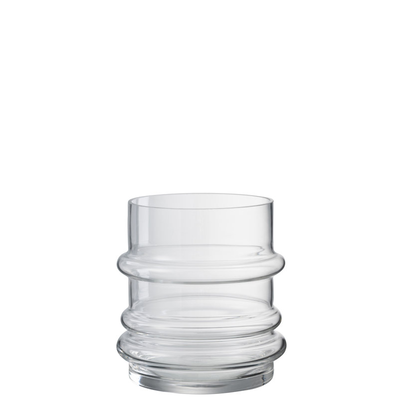 Slavens Glass Table Vase 1, 15cm H x 14cm W x 14cm D
