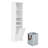 Bathroom Storage With 4 Adjustable Shelves & Laundry Hamper - For Home Cabinet Small Spaces Hidden-1733239289