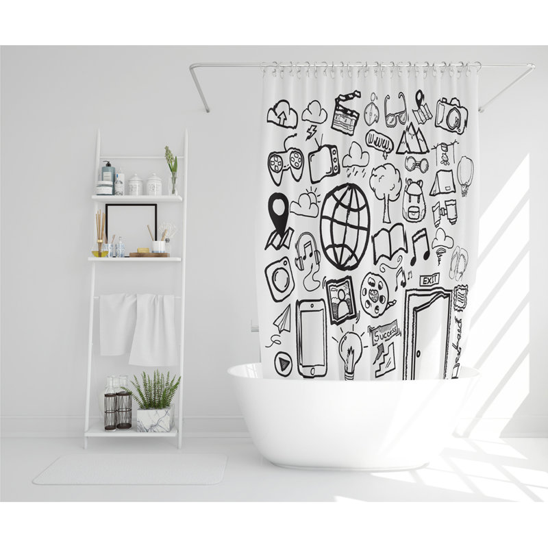 Burkburnett Polyester Shower Curtain Set