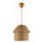 Elegant Chandelier with Beige and Gold Finish, Adjustable Height 12.9 - 27.6 inches | Durable Plastic Body, PVC Cap, Ø9 x 2.8 inches Base Plate | E27 Socket, Max 40W | Perfect for Living Room & Dining Area Lighting-1891099288