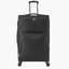 Valise à carreaux extensible 28 pouces avec roulettes à roulettes Softside - noir