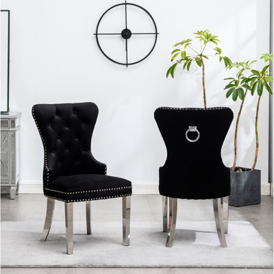 Chaise en velours touffeté Montura