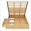 Lit plateforme moderne en bois avec rangement inférieur et 2 tiroirs-1217682202
