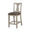 Ensemble de salle à manger de style rustique blanc antique 5 pièces