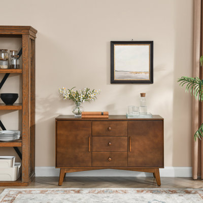 47" X 16" Mid Century Modern Sideboard Buffet Cabinet With Storage for Kitchen Dining Living Room, Accent Console Table