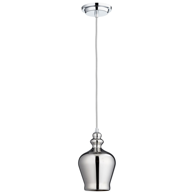 Calista 1 - Light Single Pendant, Mirrored Glass