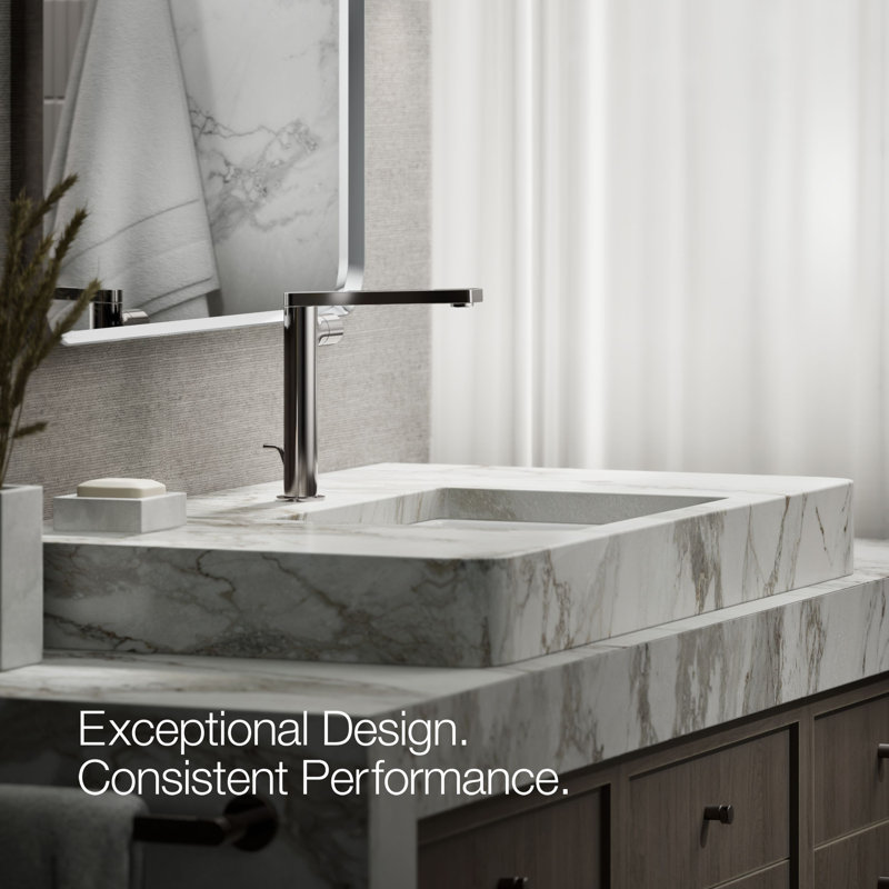 Single-Handle Bathroom Faucet with Drain Assembly, Vibrant Titanium
