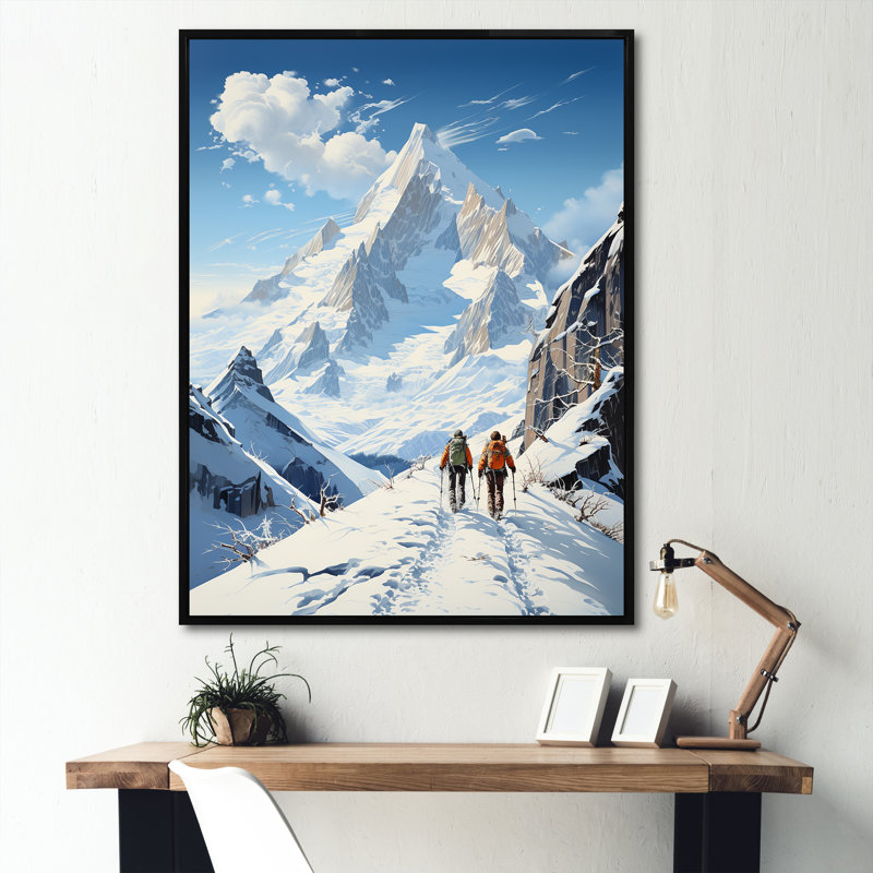 Alpes françaises françaises, impression sur toile, Cadre flottant noir, H 40 po x l 30 po x P 1,5 po