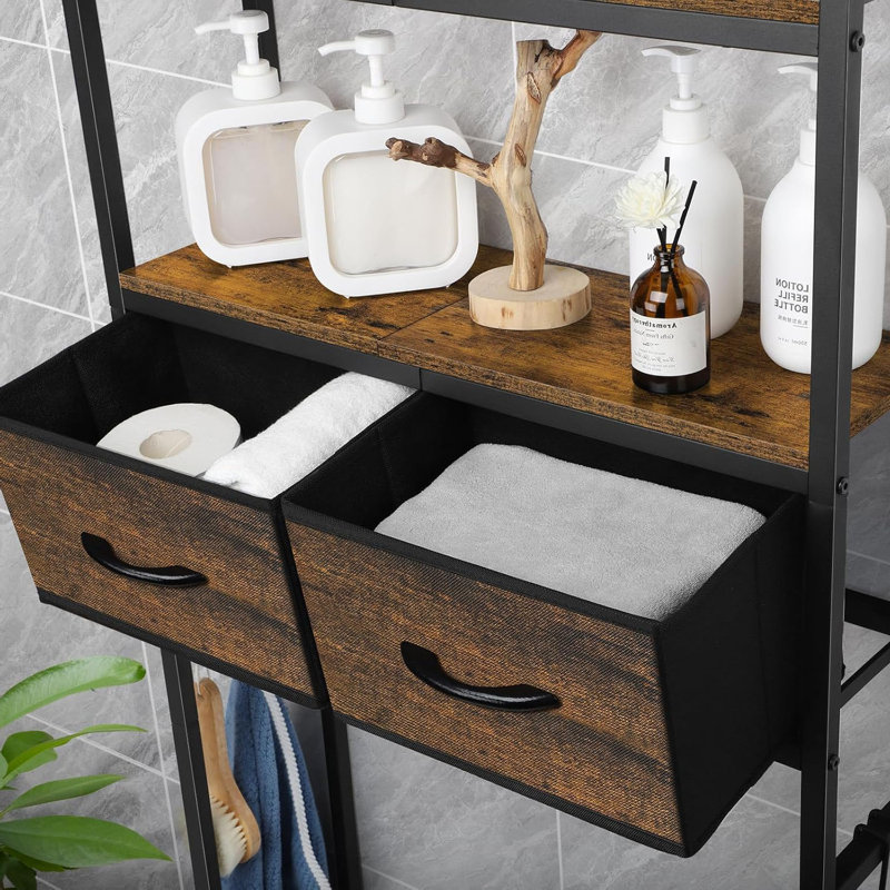 Armoire de rangement au-dessus de la toilette, Brun