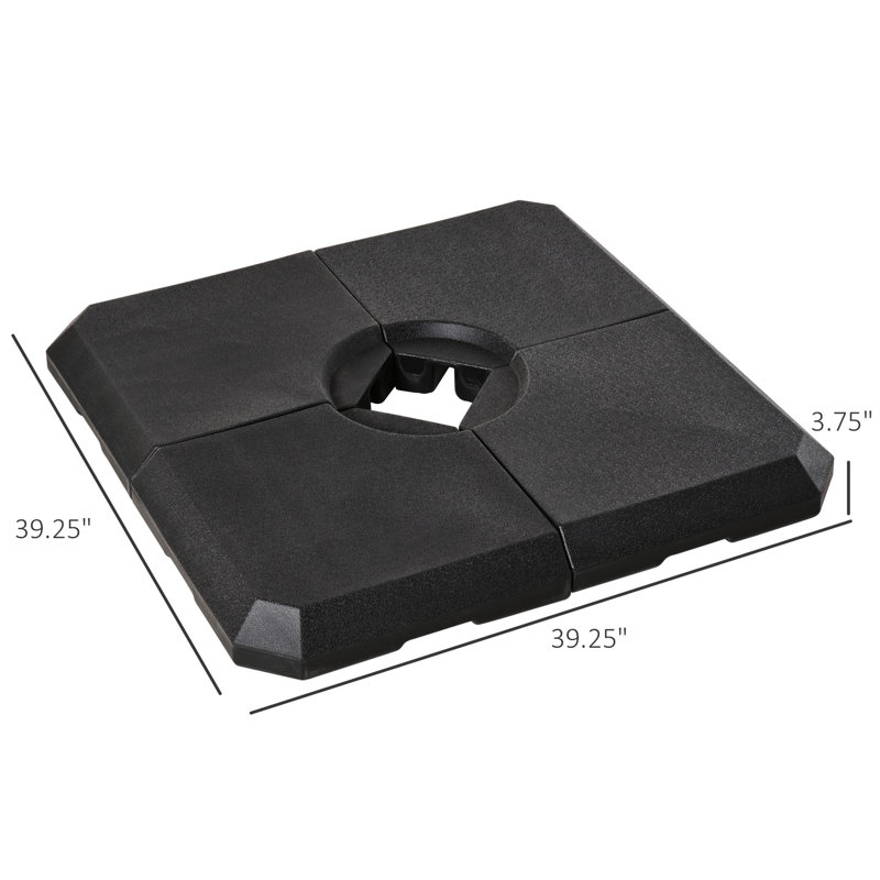 Offset Umbrella Base Weight - 38.86 In. X In., 264 Lb Capacity, , Windproof Structure Cantilever Patio Provides A Stable Platform For