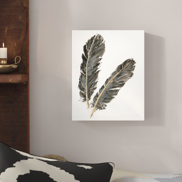 Trademark Fine Art 'Gold Feathers III on Grey' Canvas Art by Chris Paschke  