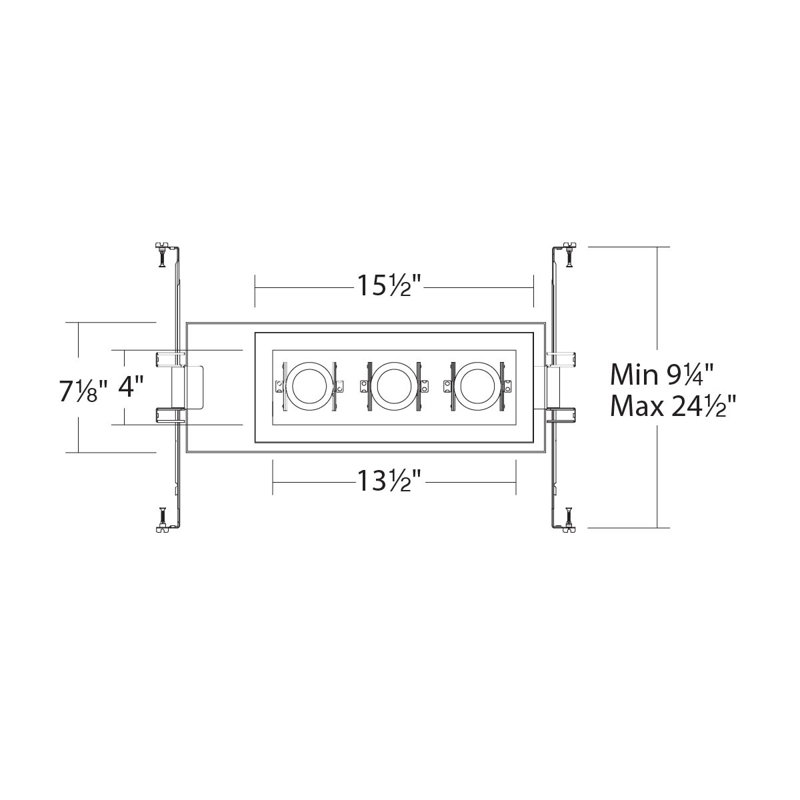 Ensemble d'éclairage encastré multi-projecteurs à DEL Silo X20, 10W, Blanc et blanc, 3000 K