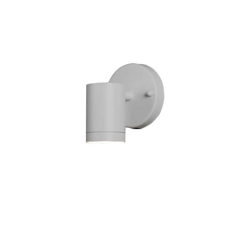 Powder Coated Finish 9.5cm H Integrated LED Outdoor Armed Sconce, White