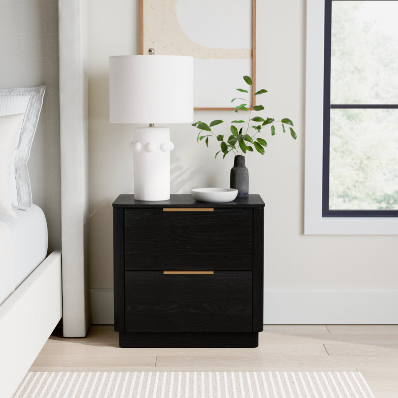 Tahani 2 - Drawer 23" Nightstand, Black