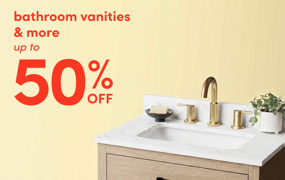 bathroom vanities & more on clearance